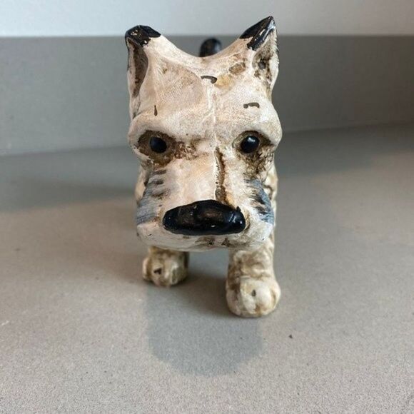 Vintage Westie Chalk Ware Terrier Dog Figurine, 5" Tall - Picture 2 of 7